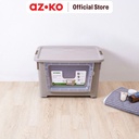 AZKO Stora 52X37X33 Cm Kotak Penyimpanan Dengan Roda - Krem Beige