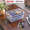 AZKO Stora 31x23x13 Cm Keranjang Penyimpanan Wood Handle - Putih