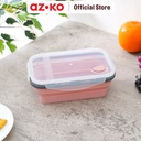 AZKO Ataru 1.2 Ltr Wadah Makanan Silikon - Abu-Abu/Pink