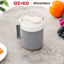 AZKO Ataru 500 ml Wadah Makanan Cylinder - Putih/Abu-Abu