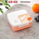 AZKO Ataru 1.1 ltr Wadah Makanan Square - Orange