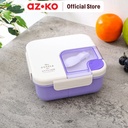 AZKO Ataru 1.1 ltr Wadah Makanan Square - Ungu