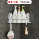 AZKO Stora Rak Sudut Kamar Mandi Serbaguna - Putih
