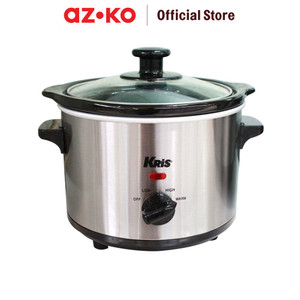 AZKO Kris 1.5 Ltr Slow Cooker - Silver