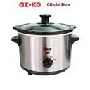 AZKO Kris 1.5 Ltr Slow Cooker - Silver