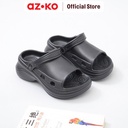 AZKO Ataru Ukuran 40-41 Sandal Wanita Clogs Wedges Sling Back - Hitam