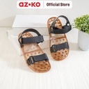 AZKO Ataru Ukuran 41 Sandal Wanita Wide - Cokelat/Hitam