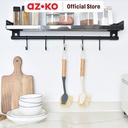 AZKO Ataru Sikat Piring Multifungsi Minimalis Oval - Abu-Abu Tua