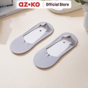 AZKO Ataru Set 2 Pasang Kaos Kaki Wanita Invisible - Abu-Abu