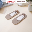 AZKO Ataru Set 2 Pasang Kaos Kaki Wanita Invisible - Cokelat
