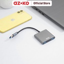 AZKO Ataru Usb 3.0 To 4 Usb Hub 3.0 Adapter - Abu-Abu