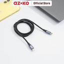 AZKO Ataru Kabel Charger Nylon Braided Type C To Lightning - Abu-Abu