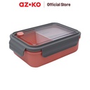 AZKO Kris 1.25 ltr Kotak Makan 3 Sekat Plastik - Pink
