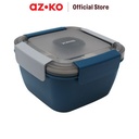 AZKO Kris 1.1 ltr Kotak Makan 3 Sekat Dengan Wadah Saus - Biru