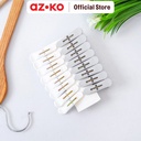 AZKO Ataru Set 16 Pcs Jepitan Pakaian - Abu-Abu/Putih