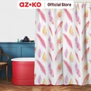 AZKO Forhom 180 X 180 Cm Tirai Kamar Mandi Dengan Hooks - Pink