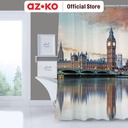 AZKO Forhom 180x180 Cm Tirai Kamar Mandi Dengan Hooks Bigben