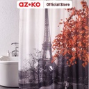 AZKO Forhom 180x200 Cm Tirai Kamar Mandi Dengan Hooks - Coral