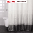 AZKO Forhom 180x200 Cm Tirai Kamar Mandi Dengan Hooks - Abu-Abu