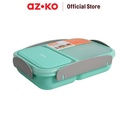AZKO Kris 1.1ltr Kotak Makan 2 Sekat Dengan Sendok & Garpu - Hijau Muda