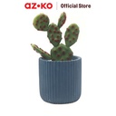 AZKO Arthome 12.7 Cm Tanaman Artifisial Kaktus Dengan Pot - Hijau