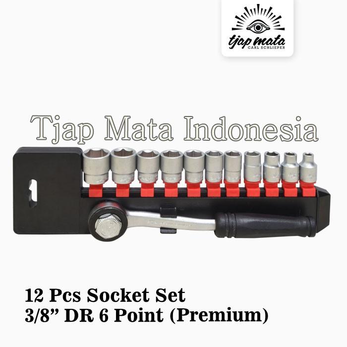 TJAP MATA / CAP MATA 12 Pcs Socket Set 3/8" DR - 6 Point (Premium)