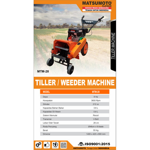 Mesin Traktor Bajak Sawah Mini Land Cultivator Machine Garansi Resmi Original