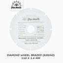 TJAP MATA / CAP MATA Diamond Wheel/ Mata Potong 110 MM (Kering) Granit (Brazed)