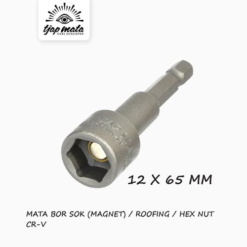 TJAP MATA / CAP MATA Obeng Sock / Mata Bor Sock / Roofing / Baja Ringan / Hex Nut (Magnet) (1 PC) 12 X 65 MM