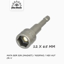 TJAP MATA / CAP MATA Obeng Sock / Mata Bor Sock / Roofing / Baja Ringan / Hex Nut (Magnet) (1 PC) 12 X 65 MM