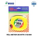 Roll Meter / Meteran / Measuring Tape  WOOD 30 MTR X 16 MM