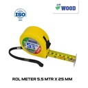 Roll Meter / Meteran / Measuring Tape  WOOD 5.5 MTR X 25 MM