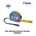 Roll Meter / Meteran / Measuring Tape  WOOD 5.0 MTR X 19 MM (HONGSUI)