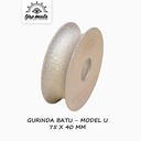 TJAP MATA / CAP MATA Mata Pinggul Bevel/Gurinda Batu Model U 75X40MM