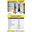 TIGON ELECTRIC FORKLIFT  TF-235 ME