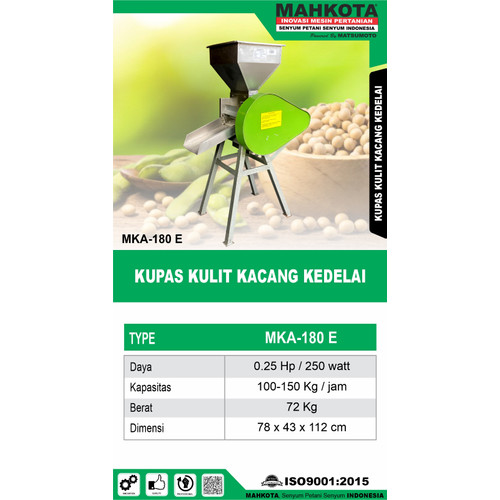Kupas Kulit Kacang Kedelai Mahkota MKA-180 E