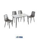 Informa Maui Set Meja Makan 4 Kursi - Putih Dining Table Set Meja Kursi Ruang Makan Aesthetic Furniture Dining Room