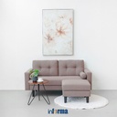 Informa Pluto Set Sofa Fabric 2 Seater Dengan Bangku - Cokelat