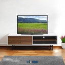 Informa Faye Rak Tv - Putih Walnut Tv Stand Furnitur Indoor Rumah Meja Rak Tivi Tempat Pajangan Televisi