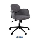 Informa Hilary Kursi Kantor Sandaran Rendah - Abu-Abu Tua Tempat Duduk Kerja Dengan Roda Office Chair Kursi Staff Karyawan Furniture Indoor Kantor