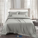Informa 180X200 cm Set 7 Pcs Seprai King Tencel Luxe Steel - Abu-Abu Sprei Seprai Aesthetic Seprei Sheet Set Bed Sheet Aksesoris Tempat Tidur Set Sarung Bantal Sarung Guling