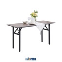 Informa 150X60X75 cm Yard Meja Lipat - Abu-Abu Meja Serbaguna Folding Table Multifunctional Foldable Desk Picnic Table Furniture House