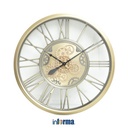 Informa 86 cm Jam Dinding Gear - Bronze Wall Clock Jam Tembok Analog Aesthetic Dekorasi Rumah Hiasan Dinding