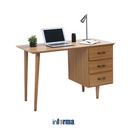 Informa Jakk Meja Kantor - Cokelat Oak Office Table Furnitur Kantor Meja Kerja Belajar Serbaguna