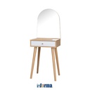 Informa Fiona Meja Rias - Putih Oak Makeup Dresser Vanity Table Furnitur Rumah Meja Dandan Minimalis