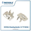 FATOOLS FT-BC06 Banding Buckle 1/4" SS304 Stainless 100 Pcs
