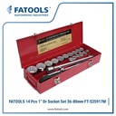 FATOOLS S25917M 14 Pcs Socket Set 1" Dr 36mm - 80mm