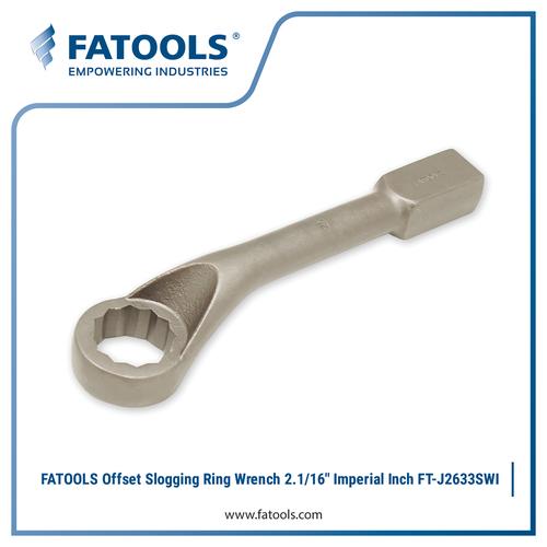 FATOOLS J2633SWI Offset Slogging Ring Wrench Imperial 2.1/16" Inci Ring Pukul Sendok Bengkok