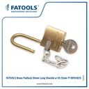 FATOOLS BP30CS - PADLOCK LONG SHACKLE WITH CHAIN SIZE 8"