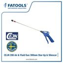 CEJN 208 Air Blow Gun & Fluid Gun 300mm Star-tip Tube and Silencer